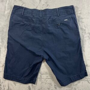 LEVI'S Chino Shorts Mens 34 Navy Blue Stretch Cotton Summer Casual 9" Inseam